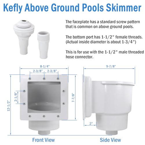Kefly Above Ground Pools Skimmer with Accessories, Thru-Wall Skim Compatible with All Standard Pool Wall Cutouts by Kefly - Image 3