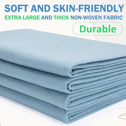Image of XSEINO Dusty Blue Large Felt Fabric 36 inch X 36 inch(1 Square Yard), 1.4 mm Thick Soft Felt Fabric Sheet for Crafts, Blue Series Colors Soft Nonwoven Fabric, Fit for Decoration, Sewing, DIY Crafts