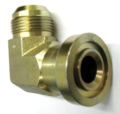 AF 690-16-12 - 1 Male JIC (1-5/16''-12 Threads) X 3/4 Code 62 Flange (1.625'' Diameter X .345'' Thick) 90 Elbow