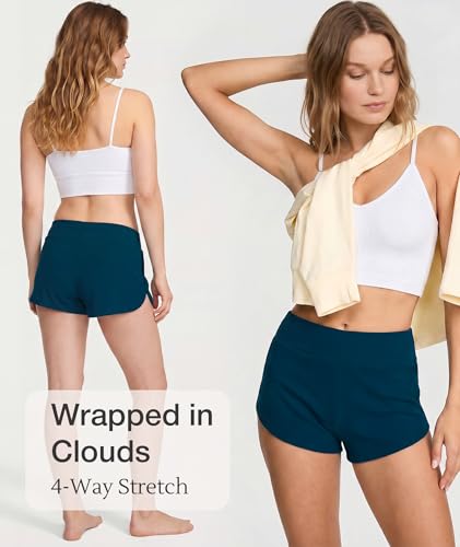 Image of LazyCozy Bamboo Viscose Sleep Shorts for Women, Soft Dolphin Lounge Shorts | Comfy Y2K Micro Mini Pajama Shorts, Lightweight Booty Shorts, Summer Pj Shorts, Knit Workout Shorts