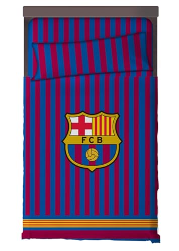 DHestia F.C. Barcelona Juego de Sábanas Oficial para Cama 90 y Cama 105 del Barça (Cama 105)