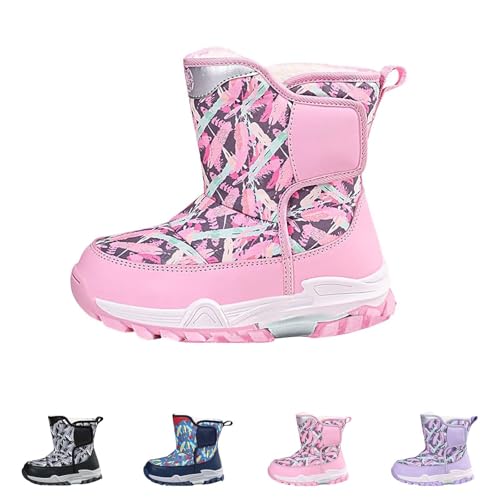 Snow Boots for Kids Boys Winter Warm Water𝗽oof Insulated Fleece Lined Big Kids Cozy Outdoor Sneaker Slduv7 Snow Boots2