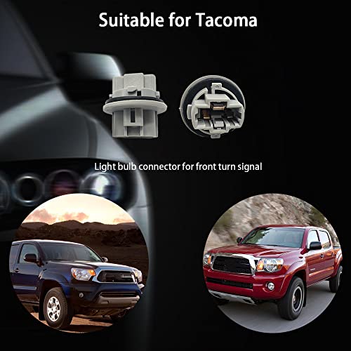 Jsorum 2 Pcs Front Turn Signal Light Bulb Plug Socket, Socket Plug Front Turn Signal Light Bulb Socket Compatible With Toyota Tundra, Tacoma, Sequoia, 4Runner, Venza, Replacement Oem 90075-60060 #TOP5