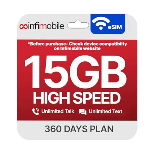 Infimobile Prepaid Unlimited Plan: 12 Months | 15GB High-Speed Data Per Month