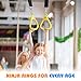 LadyRosian Trapeze Bar Swing Monkey Bars Hanging Ninja Rings Warrior Slackline Obstacle Course Kits for Kid Playground Equipment Accessories (Yellow)