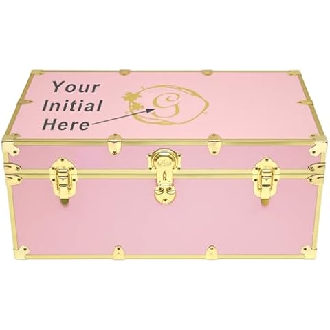 Rhino Trunk & Case Decorative Storage Trunks, Girls Wicked Personalized Witch Footlocker, Noble Collection Treasures, Lockable Bedroom Chest, Strong Trunk, 1000+ Pounds Sitting Capacity 30"x17"x13" Cover
