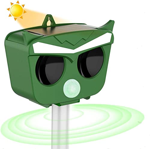 Répulsif Chat Exterieur, Ultrason Chat, Etanche，Repulsif Chien, Charge Solaire,Chargement USB Prévenir Les Chiens et Les Chats, Les Oiseaux, pour Jardins, Champs