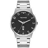 Relógio technos masculino ref: gm10yq/1p slim prateado