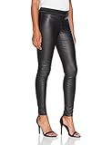 vero moda kunstleder leggings  VERO MODA Damen VMSTORM NW PU Leggings, Schwarz (Black), 36/L32 (Herstellergröße: S)