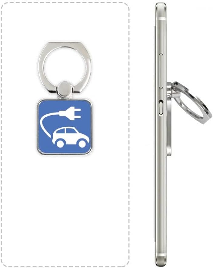 Plug Energy Vehicles Protect Environment Pattern Square Cell Phone Ring Stand Holder Bracket Universal Support Gift