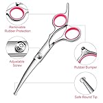 Dog Grooming Kit with Safety Round Tips Stainless Steel Professional Dog Shears Set - Thinning, Curved Scissors and Comb for Cat Pet - Image 2