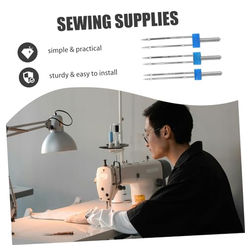 Aiguilles de couture double chas polyvalentes pour créations de vêtements - 3