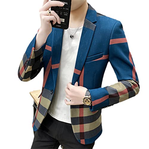 Men's Casual Suit Jacket Spring and Autumn British Single Western Hair Stylist Handsome Slim Suit