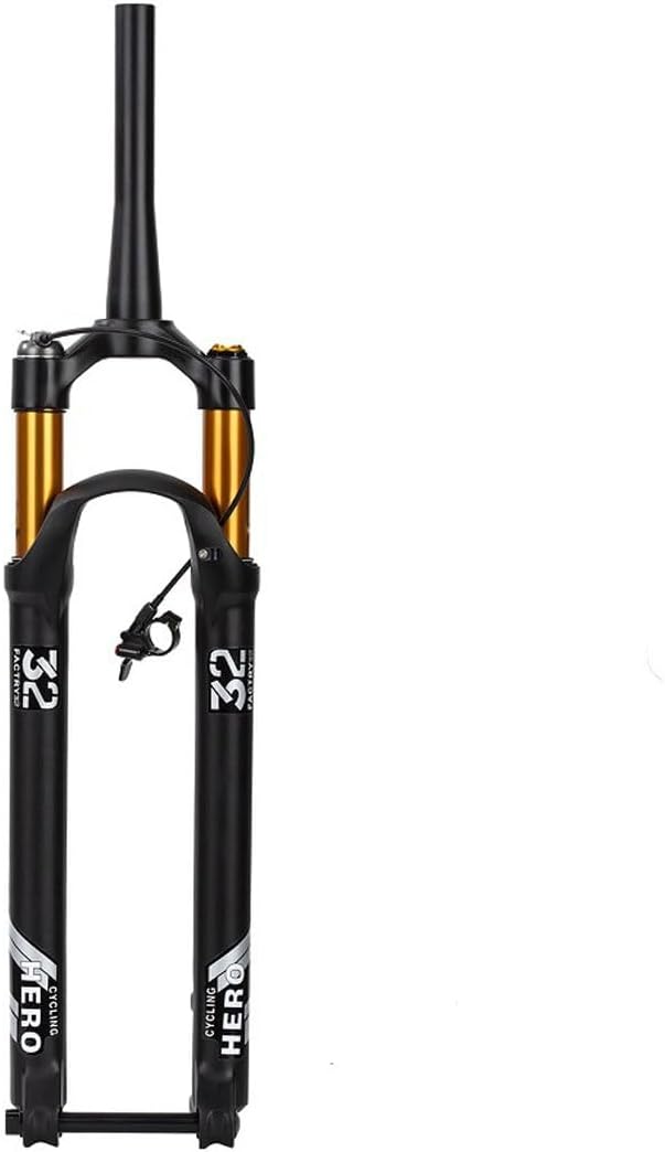 Bike Air Fork 27.5 29 Mountain Bike Suspension Fork Travel 100mm Thru Axle 15x100mm Straight/Tapered Front Fork Remote Lockout Disc Brake XC(Tapered,29'')