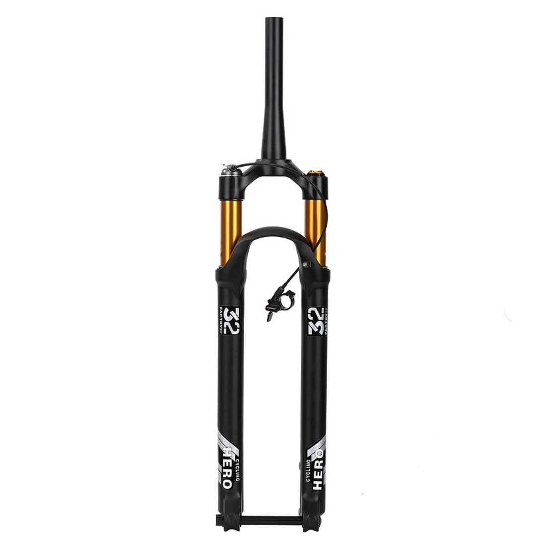 MTB Luftgabel 27.5 29 Mountainbike Federgabel Federweg 100mm Steckachse 15x100mm Gerade/konisch Vorderradgabel Remote Lockout Scheibenbremse XC (Color : Tapered, Size : 29'')