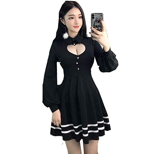 Amazon Co Jp Jinpinワンピース セクシー ミニ丈 ウエスト締め 胸開き 長袖 コスプレ 胸だし 大きいサイズ ボディコン ニット 谷間 春 夏 秋 冬 シースルードレス ライブ 服 ファッション小物