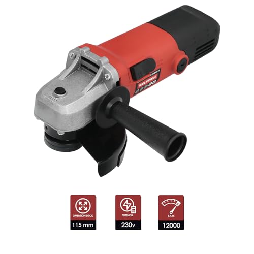 Amoladora angular 115 mm con sistema anti arranque y protector de disco 3