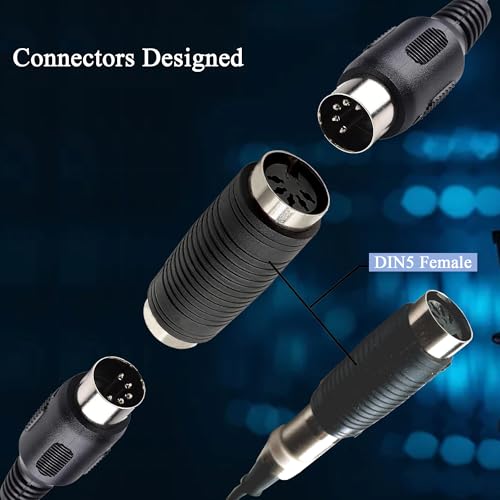 Image of 5-Pin DIN MIDI Female to Female Adapter Dual MIDI Gender Changer for Live Performances, Studio Setups 2 pcs