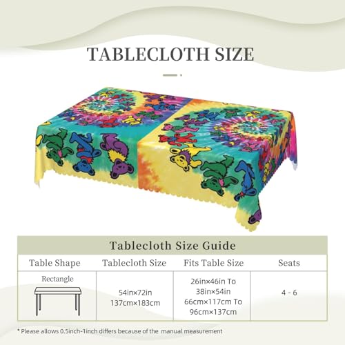 Nappe rectangulaire en tissu imprimé pour dîners et buffets