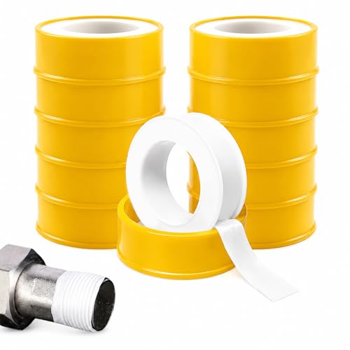 Rollo de Cinta Selladora de Rosca de PTFE FRP para Rosca Fina DN10 Según DIN EN 751-3, 12 mm x 0,1 mm x 12 m - Paquete de 10 Unidades para Sellado Eficiente en Instalaciones de Fontanería y HVAC