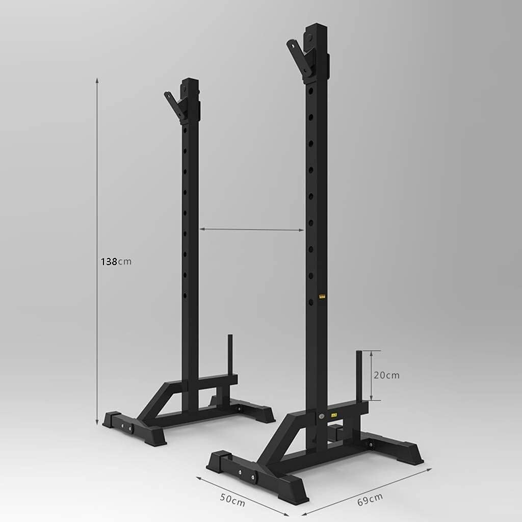 Rack per Squat con manubri Regolabile, Supporto per bilanciere in Acciaio Resistente per Fitness Domestico, Sollevamento Pesi e distensione