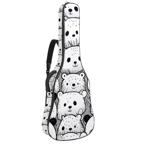 Housse guitare basse et électrique 104 cm ours blanc imperméable