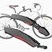 Colaxi Bike Front Rear Fenders Bike Mudguards Widen Easy Installation Bicycle Mudflaps Bicycle Mud Guards for Outdoor Mountain Bikes, Black red