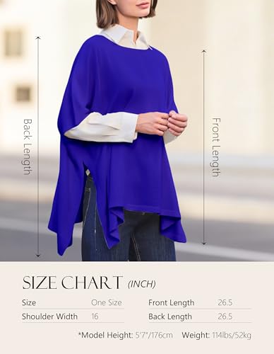 Image of PULI Women's Pullover Poncho Sweater Oversized Knit Layering Top Travel | Sleeveless and Layers Over Any Shirt At Home or Work