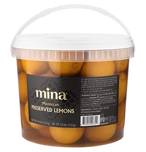 Mina Preserved Lemons, Authentic Moroccan Gourmet Preserved Beldi Lemons, 8.4 Lbs #TOP1