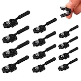 12 Piezas Cremallera Reparación, Reparar Cremallera Universal, Detachable Zipper 3 Tamaños Diferentes (Grande Mediano Pequeño), Ajustable Zipper Repair Kit para Equipaje Mochilas Chaquetas, Negro