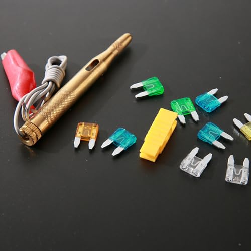 Kit de fusibles para auto con probador, 60 piezas, 5-30 A, zinc y plástico, set de repuesto miniatura 2