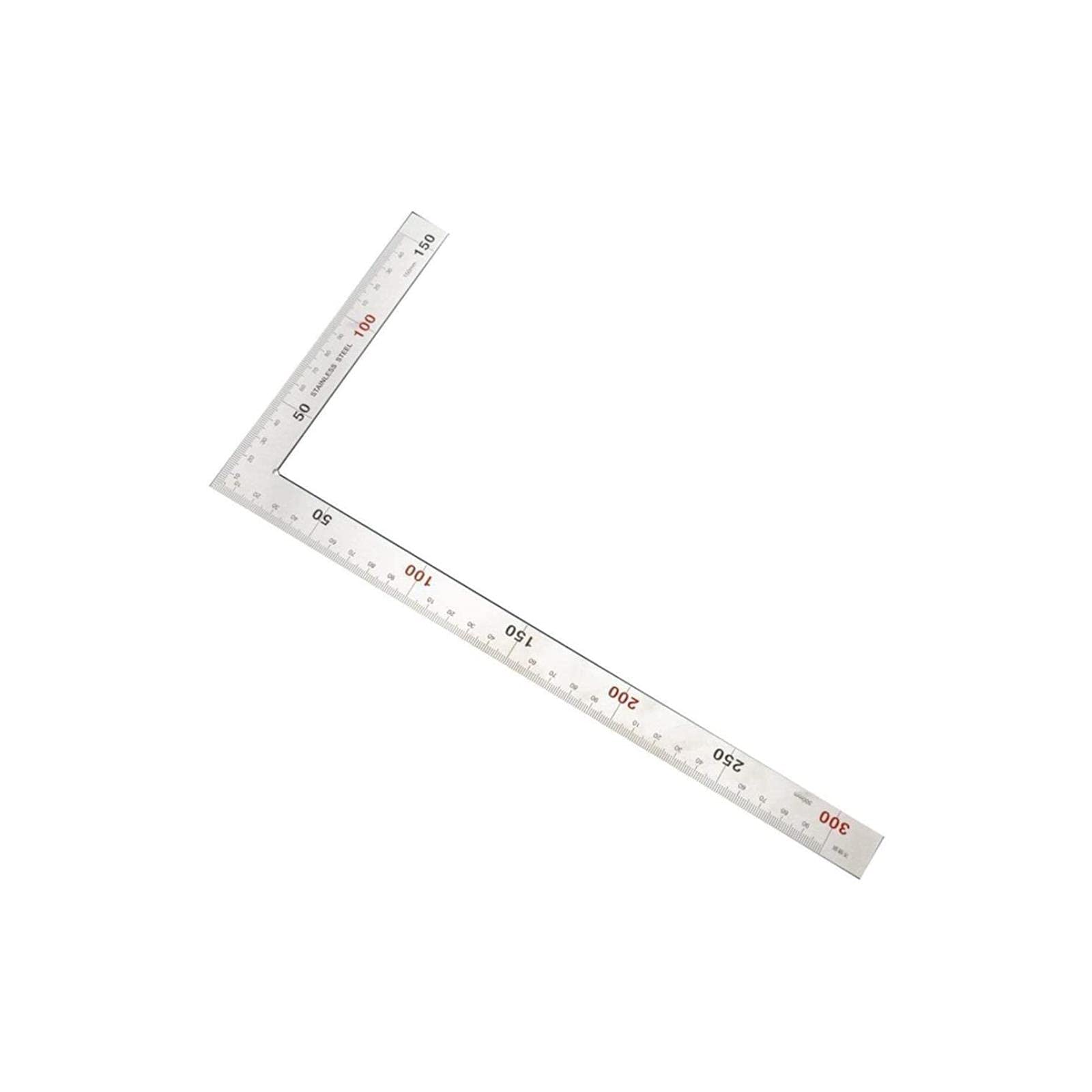 Liyafy Stainless Steel 90 Degree Shaped Dual Angle Side Square Layout Tool L Metric Square Ruler 150x300mm 90 Degree Angle Ruler