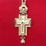 Homeilteds Krzyż piersiowy Jezus Krucyfiks wisiorek Plaqué Stras Łańcuszek Religious Gift (kolor: FMSZJ0)