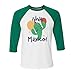Viva Mexico Cactus Three-Quarter Raglan Sleeve Baseball Shirt Unisex Large White/Kelly
