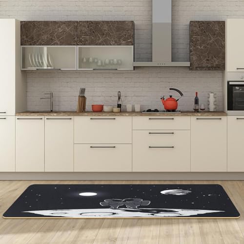 Tapis de cuisine absorbant haute qualité graphisme espace - 3