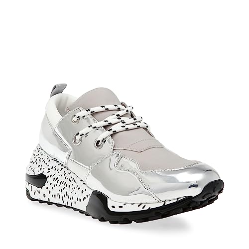 Steve Madden Steve Madden Women's Cliff Shoe, Silver, 7.5 M US