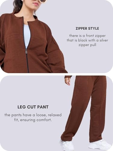 Image of GRECIILOOKS Co-ord Set for Women Stylish | Oversized Loose Fit Cotton Winter Hoodie set | Woolen Sweatshirts & Hoodies & T-Shirt For Girl | Casual Solid Full Sleeves Women Stylish Hoodie with Pocket