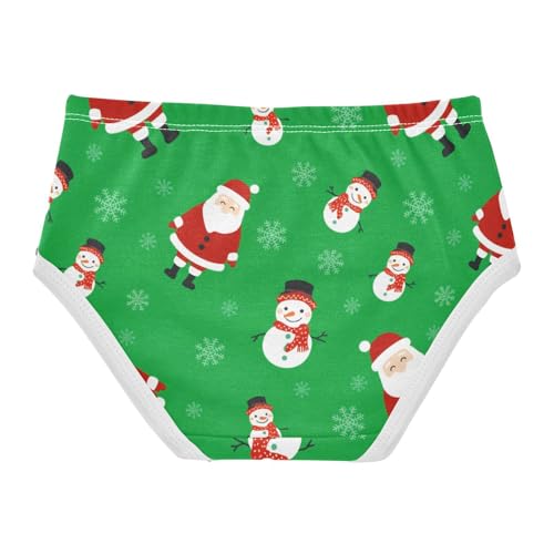 Girls' Underwear Christmas Santa Claus Snowman Snowflake Green Toddle Brief Panties 23035272