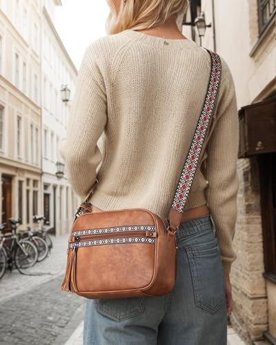 FADEON Crossbody Bags for Women & Laptop Tote Bag Brown Collection4