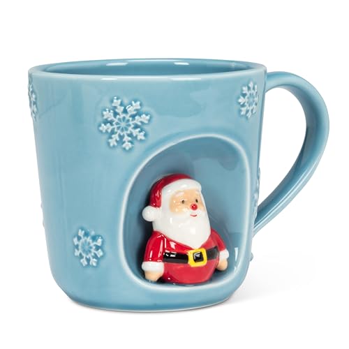 Abbott Collection Alcove Snowflake Mug with Santa by Abbott Collection Home - Used condition - Image 2