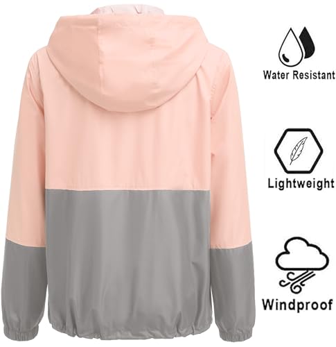 SoTeer Women's Waterproof Raincoat Outdoor Hooded Rain Jacket Windbreaker S-XXXL2