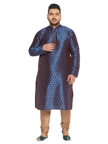 Image of Vastramay Plus Men's Silk Blend Kurta Pyjama Set