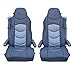 Price comparison product image 2x UNIVERSAL GREY PREMIUM COMFORT PADDED SEAT COVER CUSHION FOR TRUCK LORRY CAB