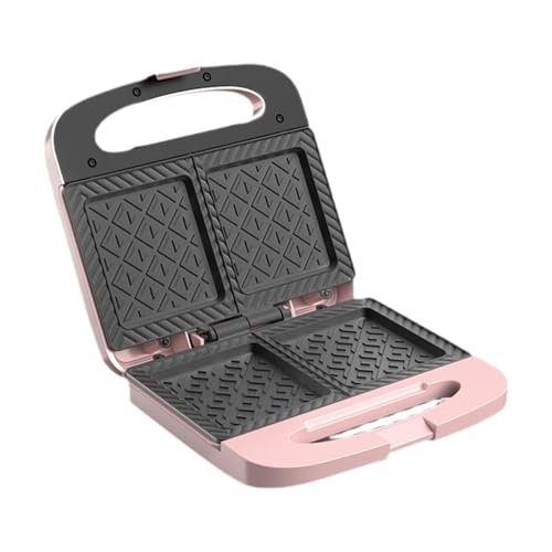 FLCPJGV Sandwichera Máquina Caliente Parrilla de Cocina Y Prensa para Tostar con Potencia de 750W para Calentamiento Uniforme Adecuada para El Uso D, Rosa, Individual