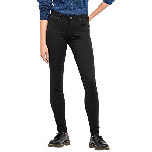 Lee Women's Scarlett Skinny Jeans, Black Rinse, 28W / 31L