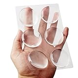 6 Pièces Butées de Porte, 4cm Butée de Poignée Murale, Butoir de Porte Autocollant, Bouton de Porte en Caoutchouc Transparent Ronde Pour Porte Sol Mur Placard Tiroir Meuble