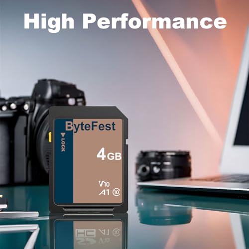 ByteFest SD Karte 4GB 2 Pack, Speicherkarte, Class 10, U1, V10, A1, Full HD Video, Memory Card für Kamera (4GB, 2 Pack)