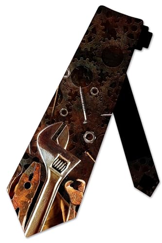 Three Rooker Tool Ties Mens Handyman Necktie Gear Tie Mechanic Necktie