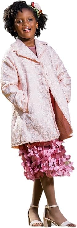 Coat with Embroidery for Girls | Stylish Winter Coat with Detailed Stitching | For Ages 3-102