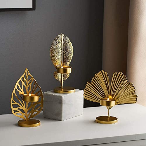 Haiqings Nordic Golden Iron Art Candlestick Gold Base Candle Holder For Party Wedding Desktop Ornament Creative Romantic Dinner Decoration (Color : B) Wenfeng1991 (Color : C) #TOP2